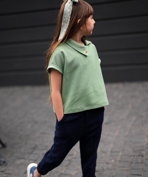 بلوز بافت یقه گلدوزی - پوشاک ملورینا