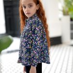 شومیز مخمل کبریتی گلدار