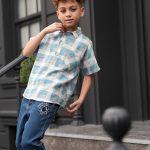 بلوز موسلین چهارخانه پوشاک ملورینا