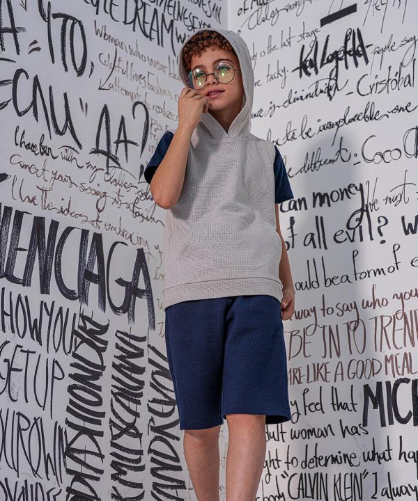 هودی آستین حلقه‌ای بافت پوشاک ملورینا