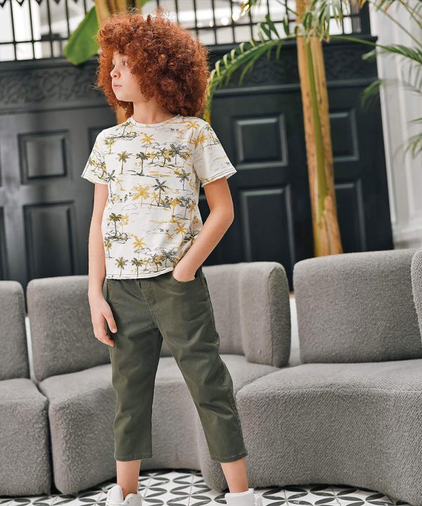 شلوارک-کتان-سبز-پوشاک ملورینا