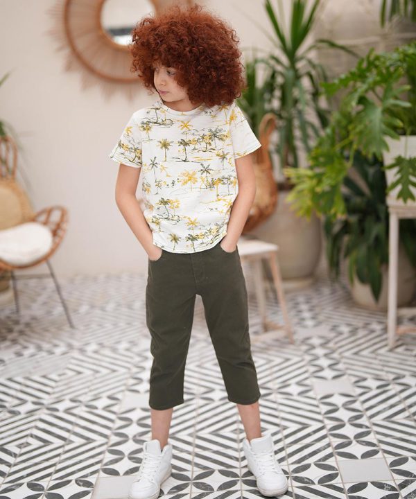 شلوارک-کتان-سبز-پوشاک ملورینا