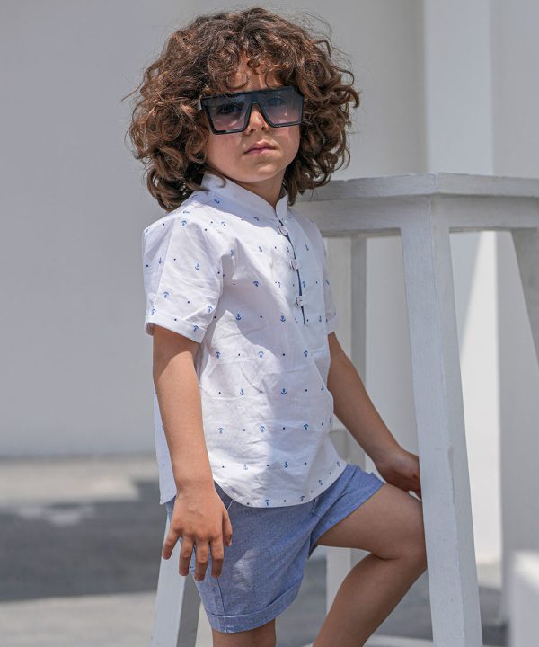 شومیز و شلوارک لنگر - پوشاک ملورینا