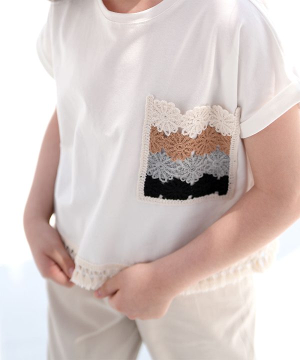 تیشرت جیب قلاب بافی - پوشاک ملورینا