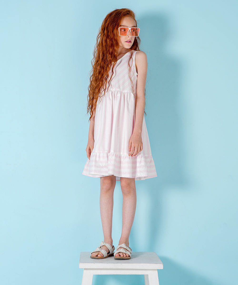 Cropped-striped-dress_2 پیراهن راه راه برشدار - پوشاک ملورینا
