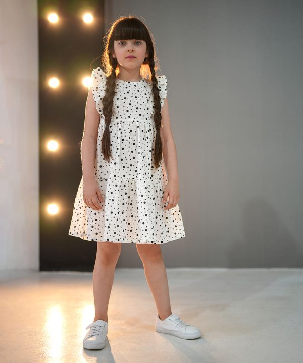 پیراهن موسلین خالدار- پوشاک ملورینا