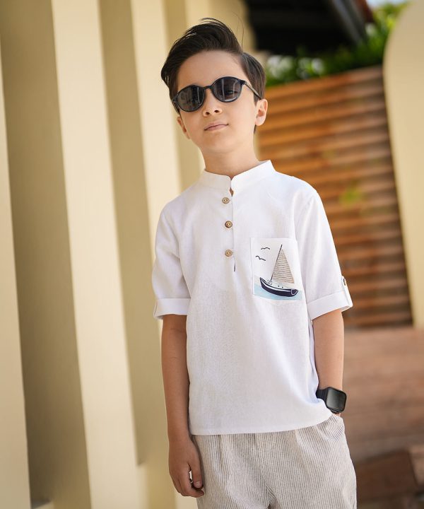 شومیز و شلوارک طرح قایق - پوشاک ملورینا