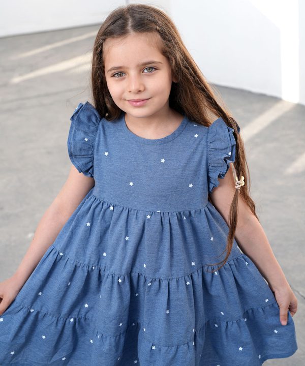 پیراهن جین ستاره‌ای - پوشاک ملورینا