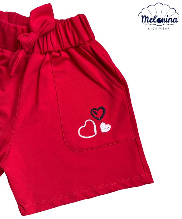 شلوارک پورتو گلدوزی دار - پوشاک ملورینا