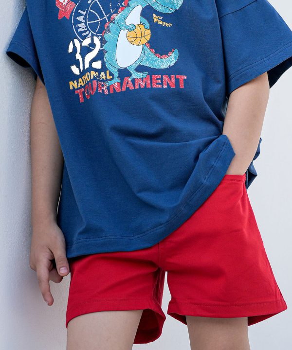 شلوارک کتان قرمز - پوشاک ملورینا