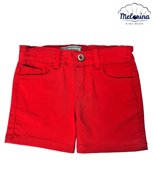 شلوارک کتان قرمز - پوشاک ملورینا