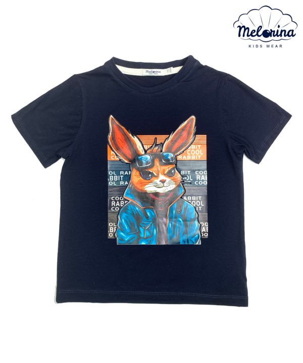 تیشرت پسرانه چاپ خرگوش - پوشاک ملورینا