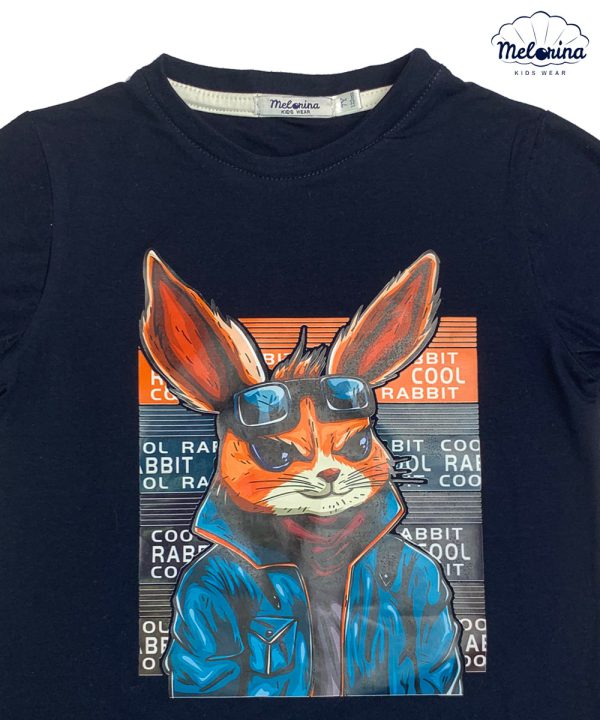 تیشرت پسرانه چاپ خرگوش - پوشاک ملورینا