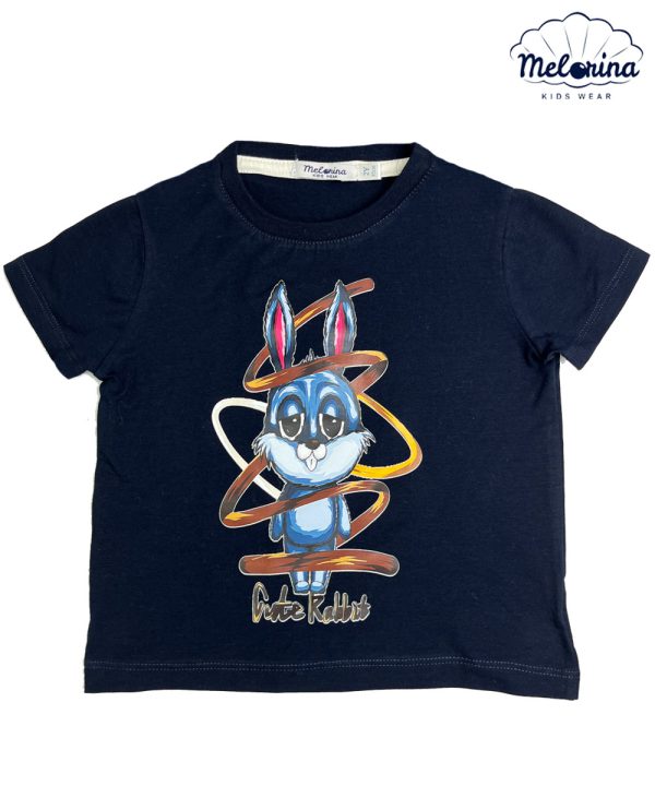 تیشرت چاپی خرگوش پسرانه - پوشاک ملورینا