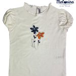 تیشرت آستین پفی گلدوزی - پوشاک ملورینا