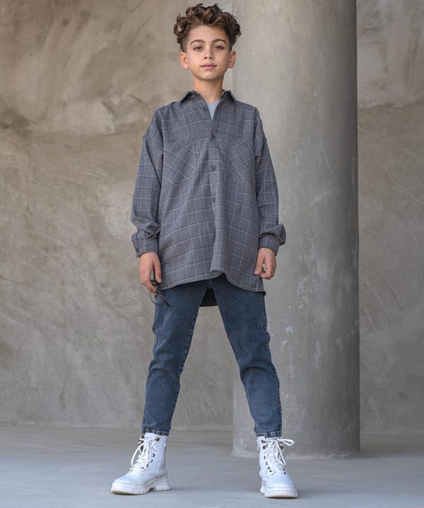 پیراهن کُره‌ای چهارخانه - پوشاک ملورینا