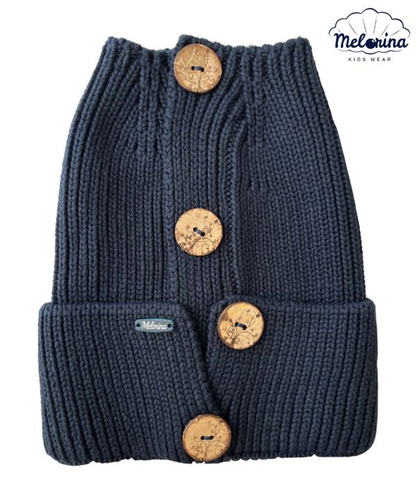 کلاه بافتنی طرح دکمه دار - پوشاک ملورینا