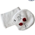 ست کلاه و شال گردن طرح کفشدوزک - پوشاک ملورینا