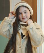 کلاه و شال گردن بافتنی تک رینگ - پوشاک ملورینا