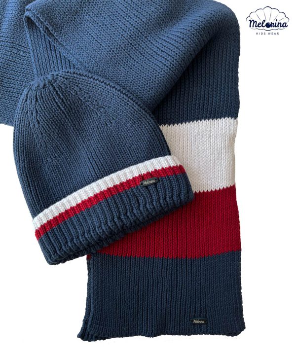 کلاه و شال گردن بافتنی - پوشاک ملورینا