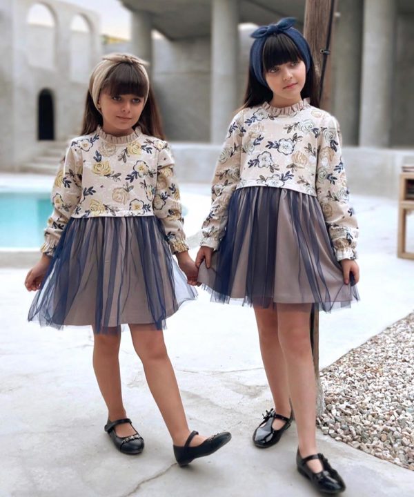 پیراهن طرح گل فرانسوی - پوشاک ملورینا