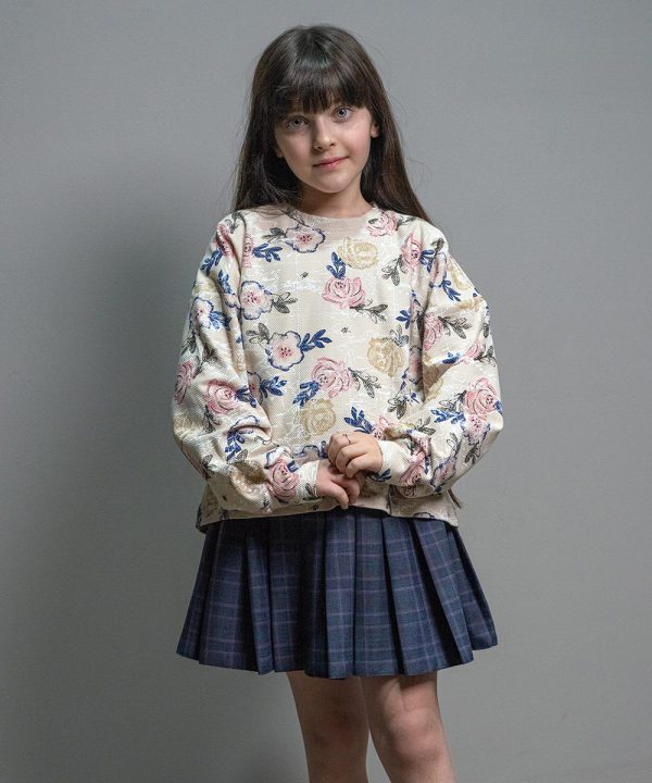 بلوز گل صورتی فرانسوی - پوشاک مورینا