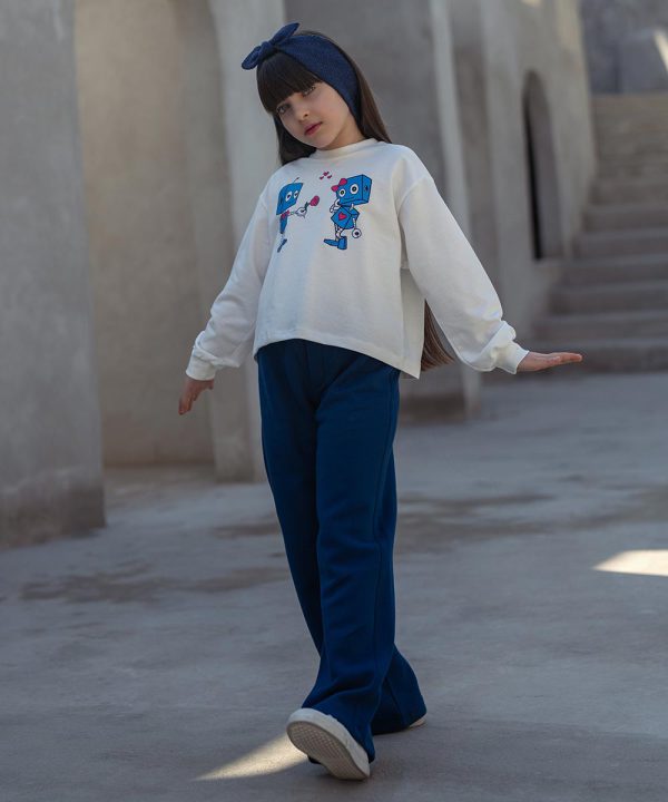 بلوز کراپ چاپ ربات - پوشاک ملورینا