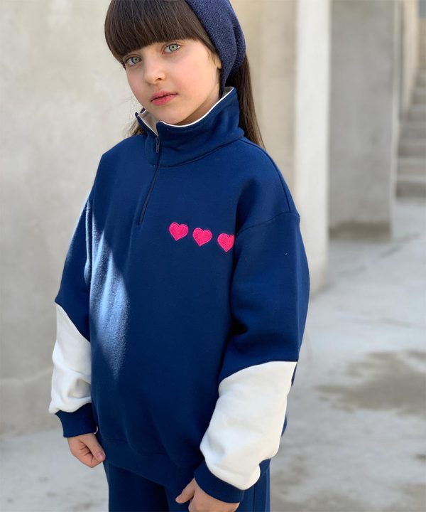 هودی و شلوار گلدوزی سه قلب - پوشاک ملورینا