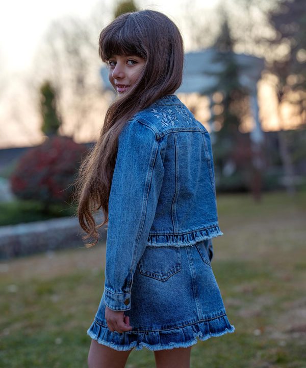 کت جین شکوفه نقش - پوشاک ملورینا