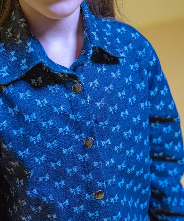 شومیز جین طرح پاپیونی - پوشاک ملورینا