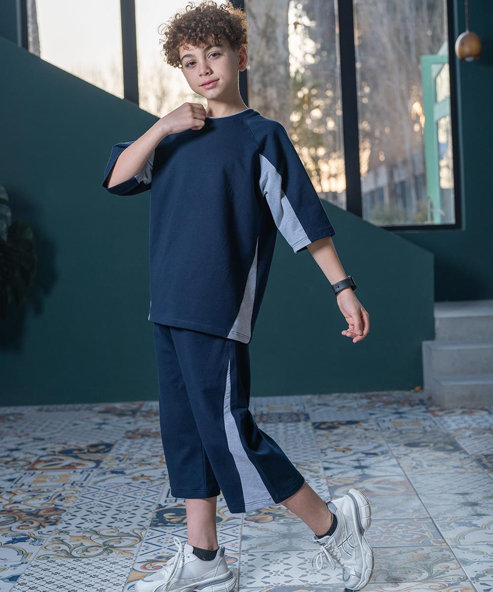 Cropped-T-shirt-and-shorts-set-1 ست تیشرت و شلوارک برشدار - پوشاک ملورینا