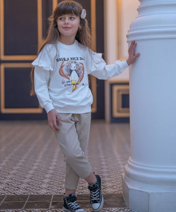 بلوز چاپ دختر فرفری - پوشاک ملورینا