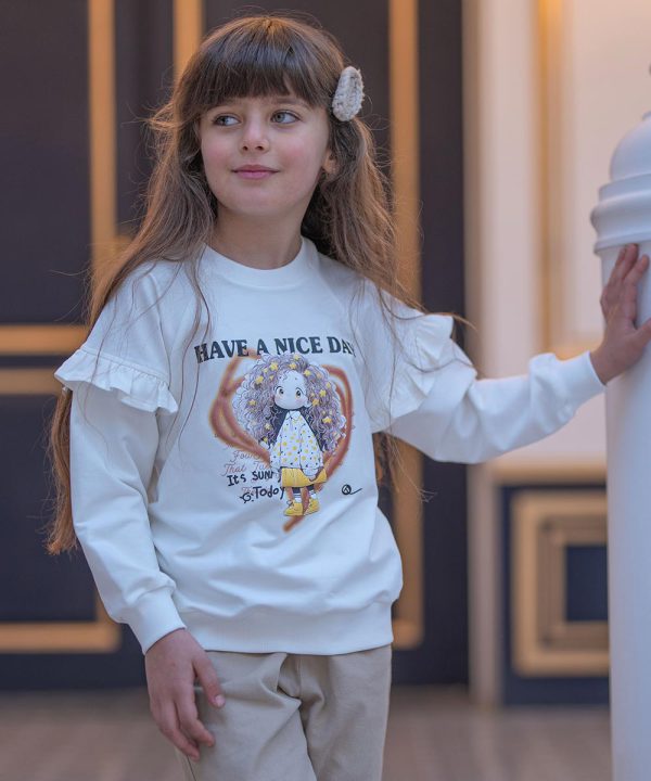 بلوز چاپ دختر فرفری - پوشاک ملورینا