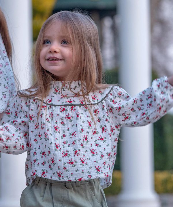 شومیز موسلین گل رز - پوشاک ملورینا