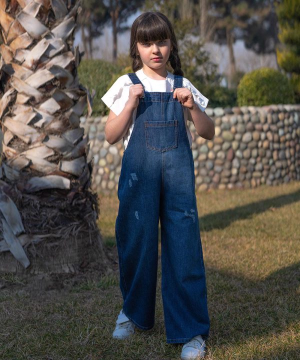 شلوار بگ پیشبندی جین - پوشاک ملورینا