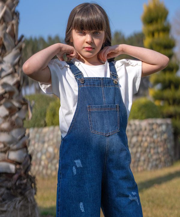 شلوار بگ پیشبندی جین - پوشاک ملورینا