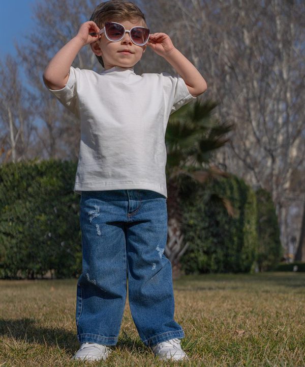 شلوار جین نیم بگ - پوشاک ملورینا