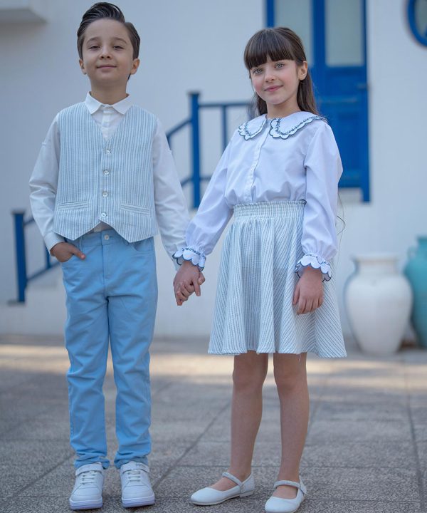 شلوار پسرانه کتان راسته - پوشاک ملورینا