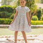 پیراهن دخترانه موسلین فلورا - پوشاک ملورینا