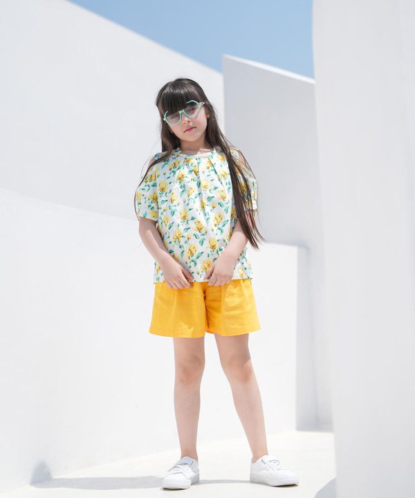 شومیز دخترانه گلدار - پوشاک ملورینا