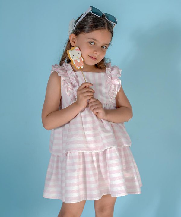 پیراهن راه راه چیندار - پوشاک ملورینا