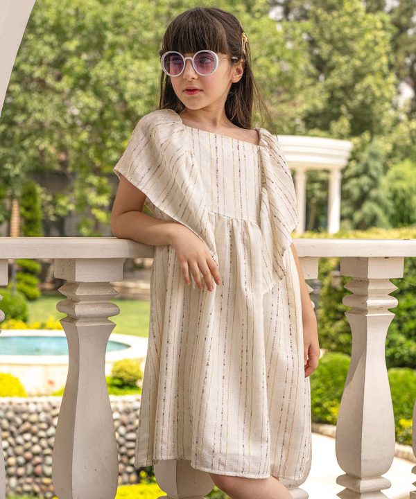 پیراهن زرین آبشاری - پوشاک ملورینا