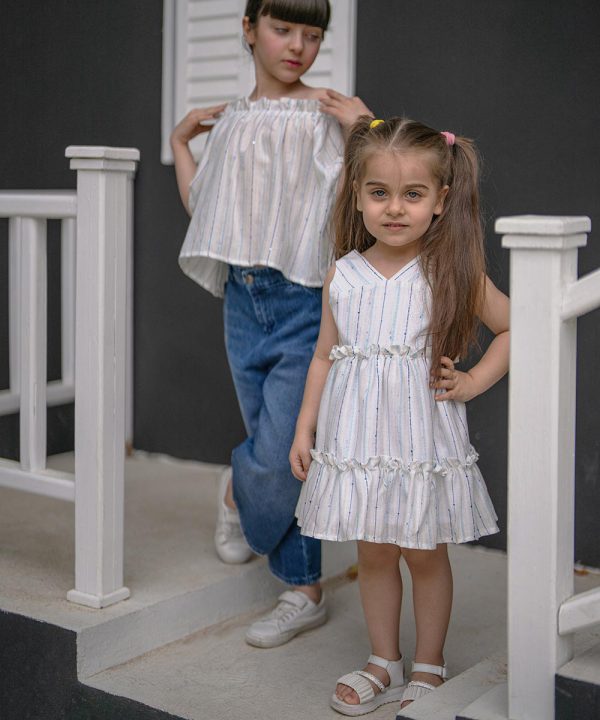 پیراهن راه راه پولکی - پوشاک ملورینا