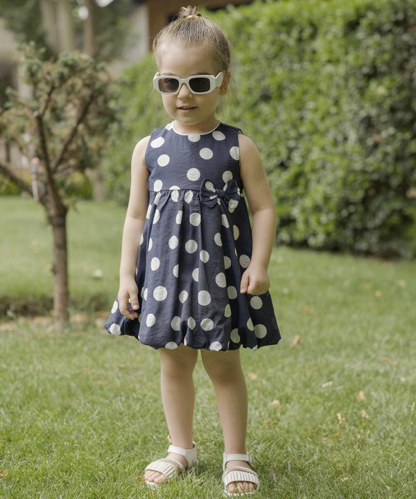 پیراهن خالدار دامن سندبادی - پوشاک ملورینا