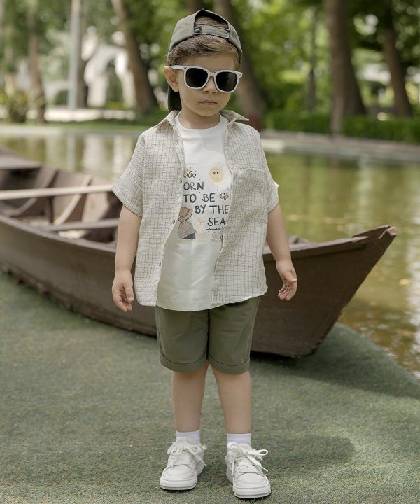 ست سه تکه شومیز و تاپ و شلوارک - پوشاک ملورینا