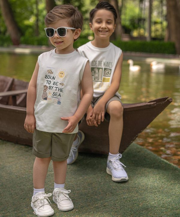 ست سه تکه شومیز و تاپ و شلوارک - پوشاک ملورینا