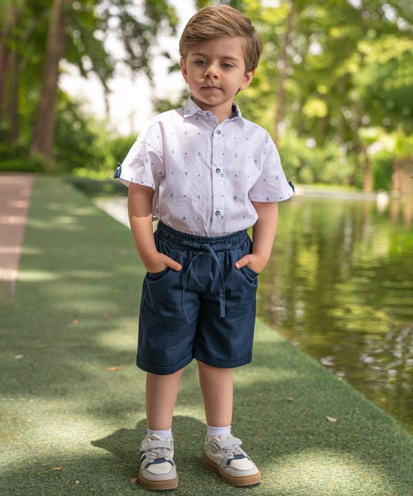 شومیز پسرانه لنگر - پوشاک ملورینا