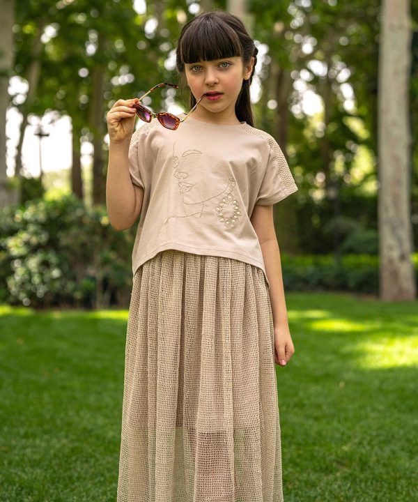 ست تیشرت و دامن لاین آرت - پوشاک ملورینا