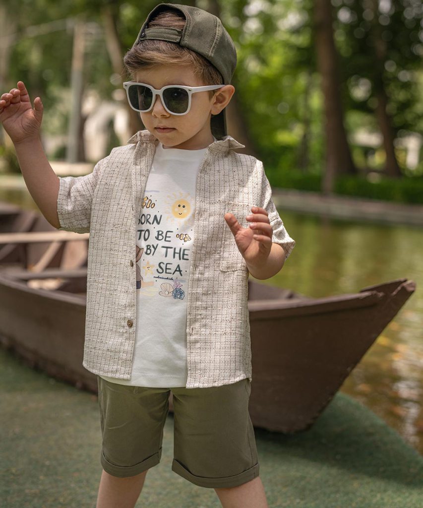 شلوارک پسرانه کتان - پوشاک ملورینا