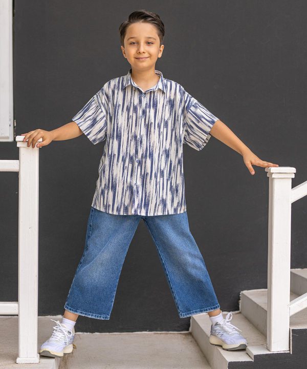 شومیز پسرانه راه راه - پوشاک ملورینا